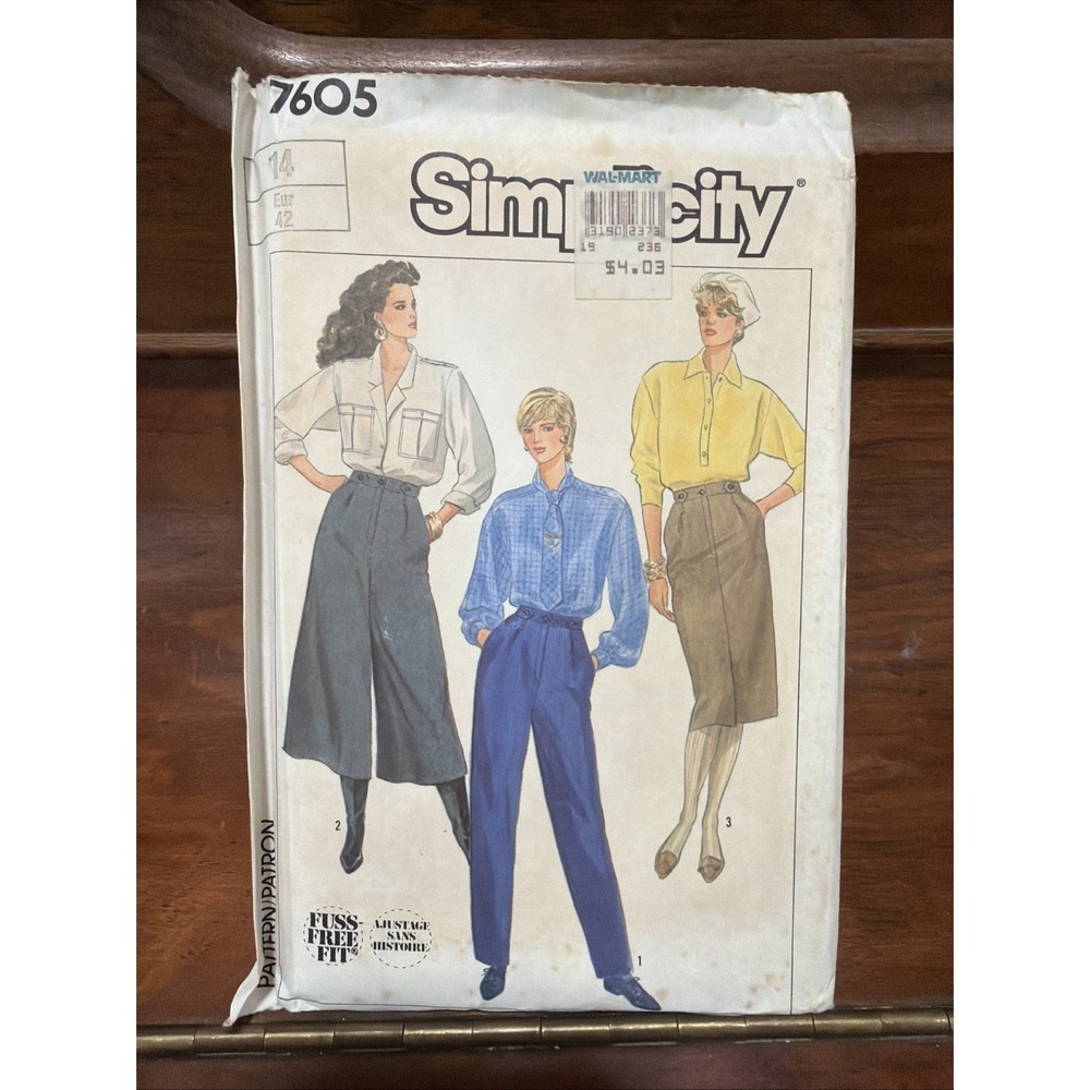 Vintage Simplicity Sewing Pattern 7605 Size 14